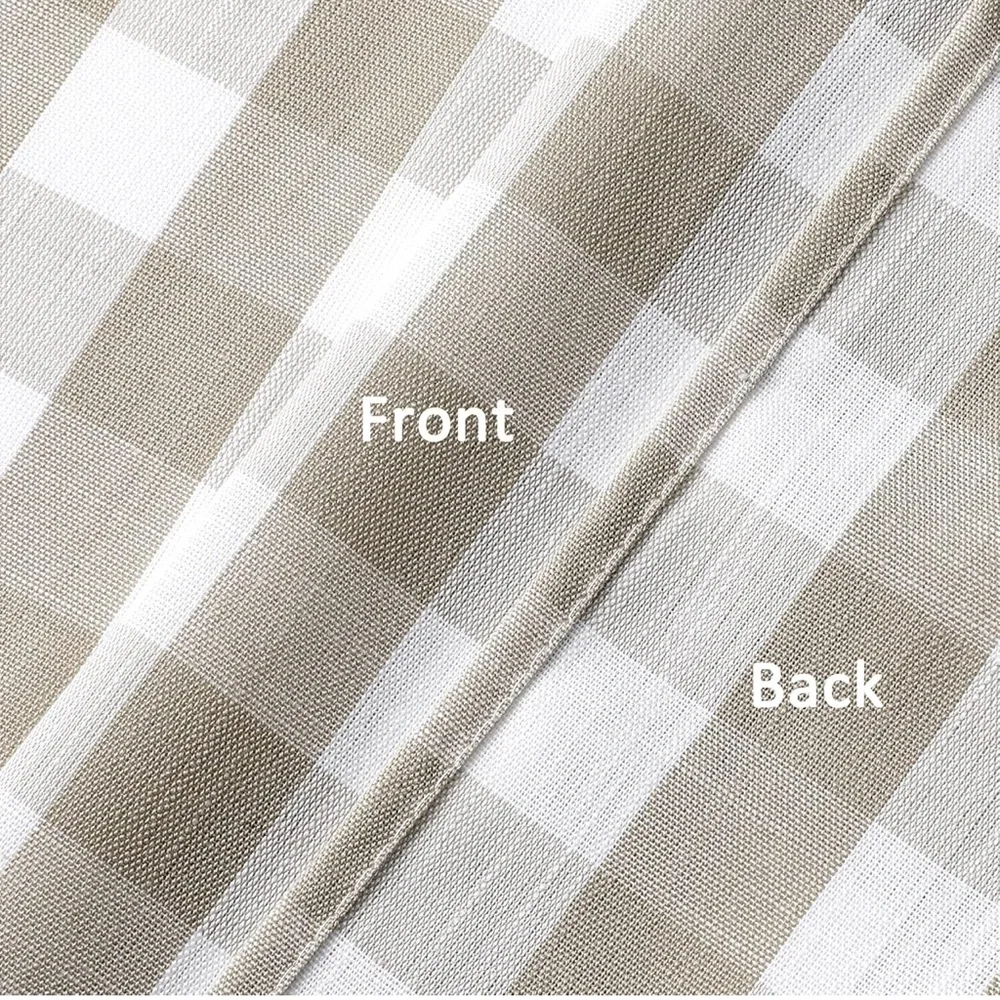 Linen White Buffalo Plaid Valance Linen Sheer Cafe Curtain Buffalo Check 15x55